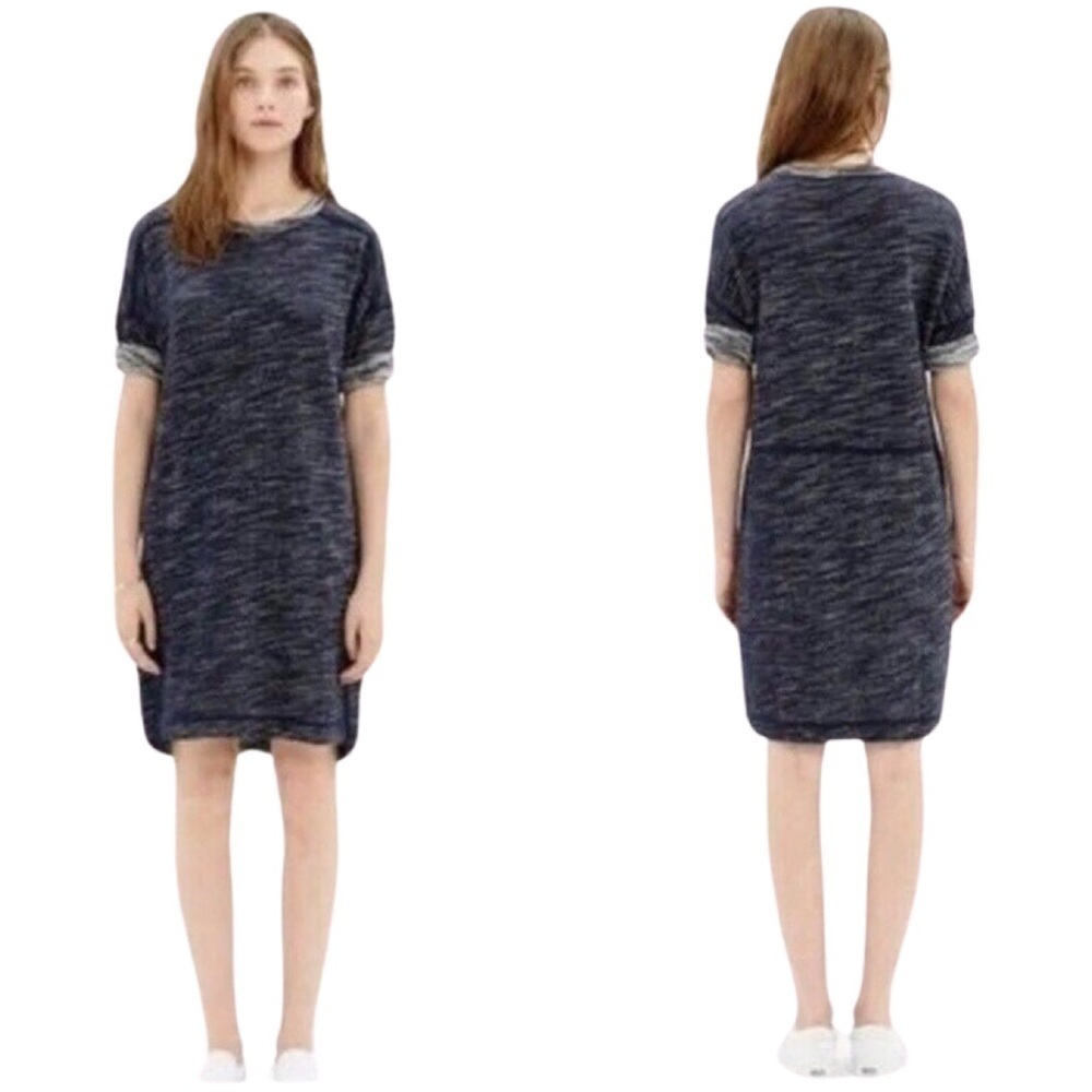 MADEWELL Marled Textured Space Dyed Sweatshirt Dress
